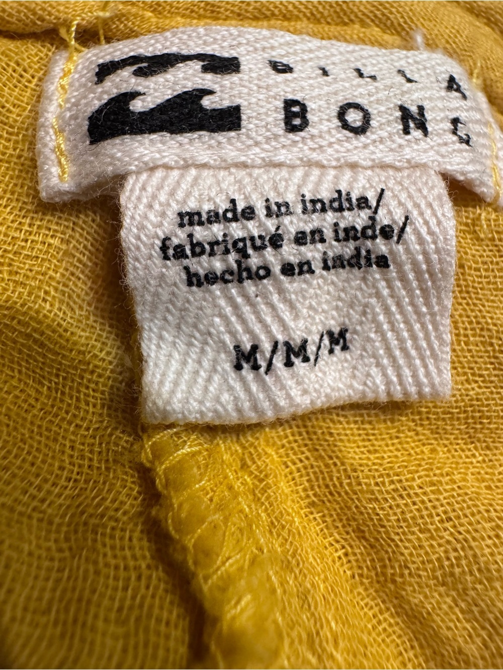 Billabong Girl on the Run Overalls Mustard Yellow Romper Shorts Medium - Picture 5 of 9